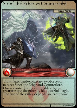 ETHXCPCARD (2015) - Spells of Genesis NFT - Sir of the Ether vs Counterlord -