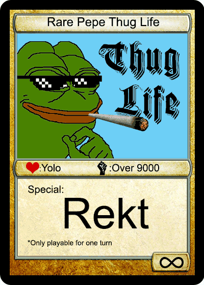 [CLAIMED - NOT FOR SALE] PEPETHUGLIFE - Rare Pepe - Series 7, Card 17 